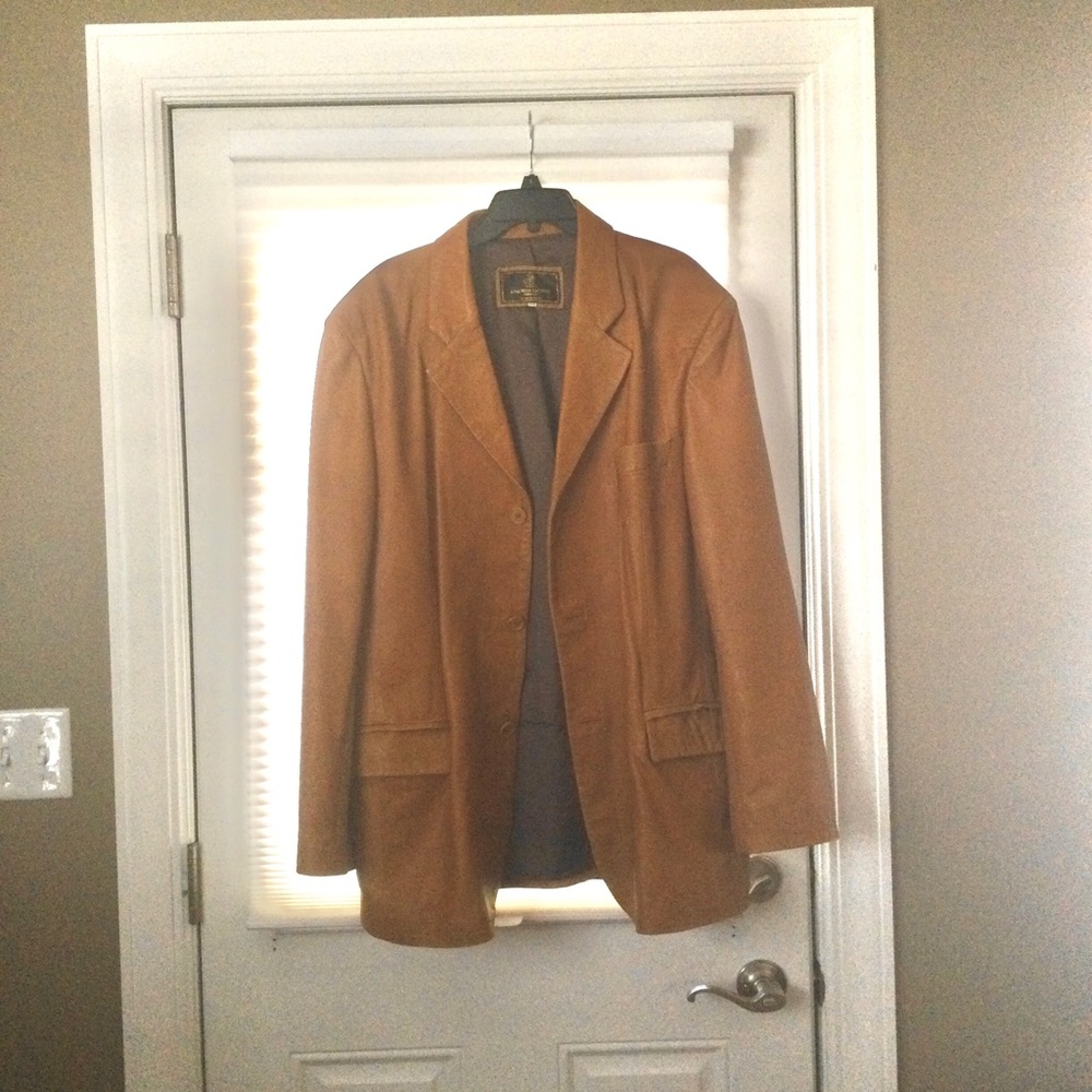 Leather Sport Jacket Mens